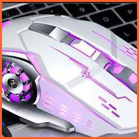 Mechanical Design Gaming Mouse With Lights | whatagift.com.au.
