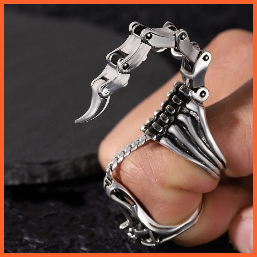 whatagift.uk Movable Scorpion Ring | Vintage Gothic Scroll Armor Knuckle Full Finger Rings