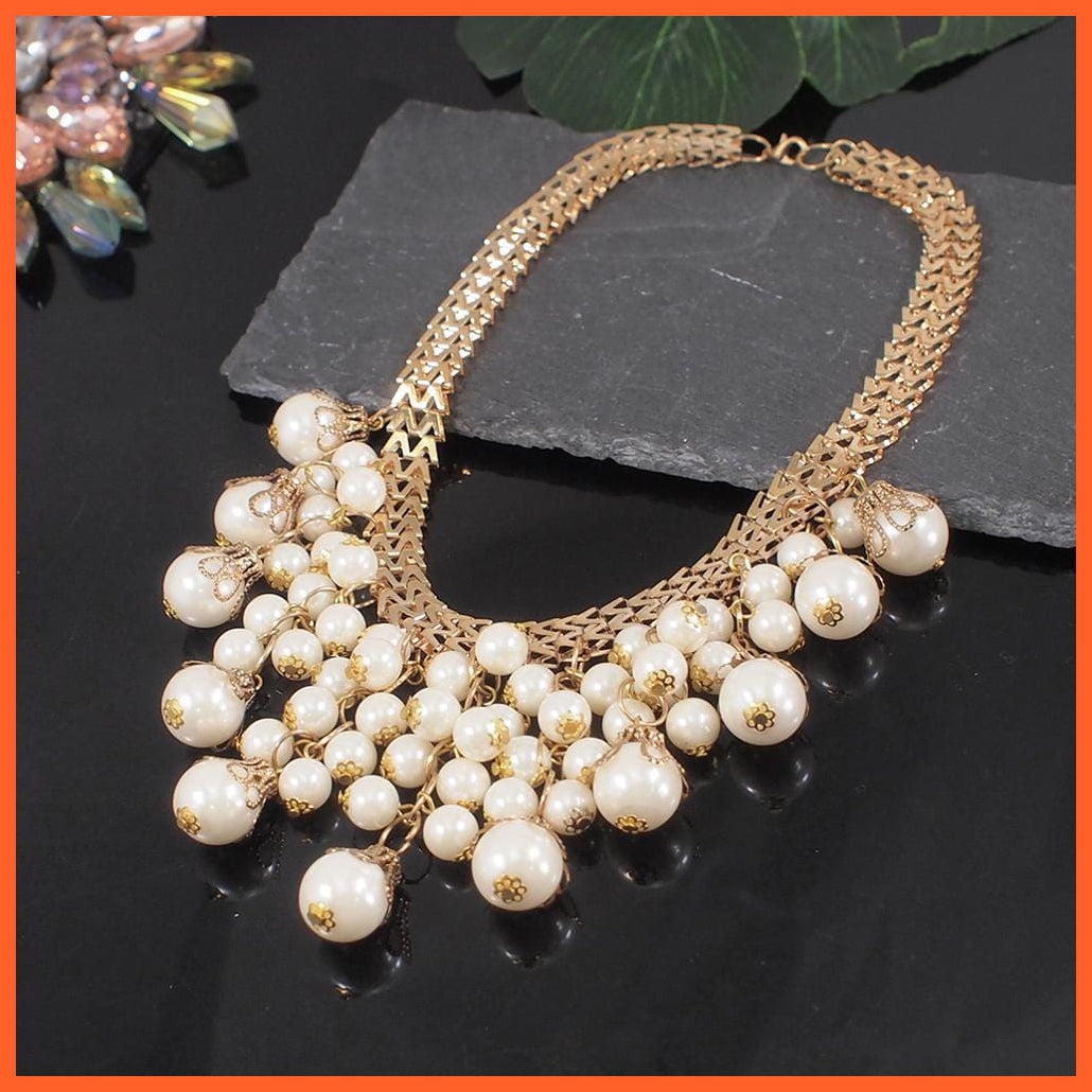 whatagift.com.au Multi Layer Imitation Pearls Choker Necklaces For Women