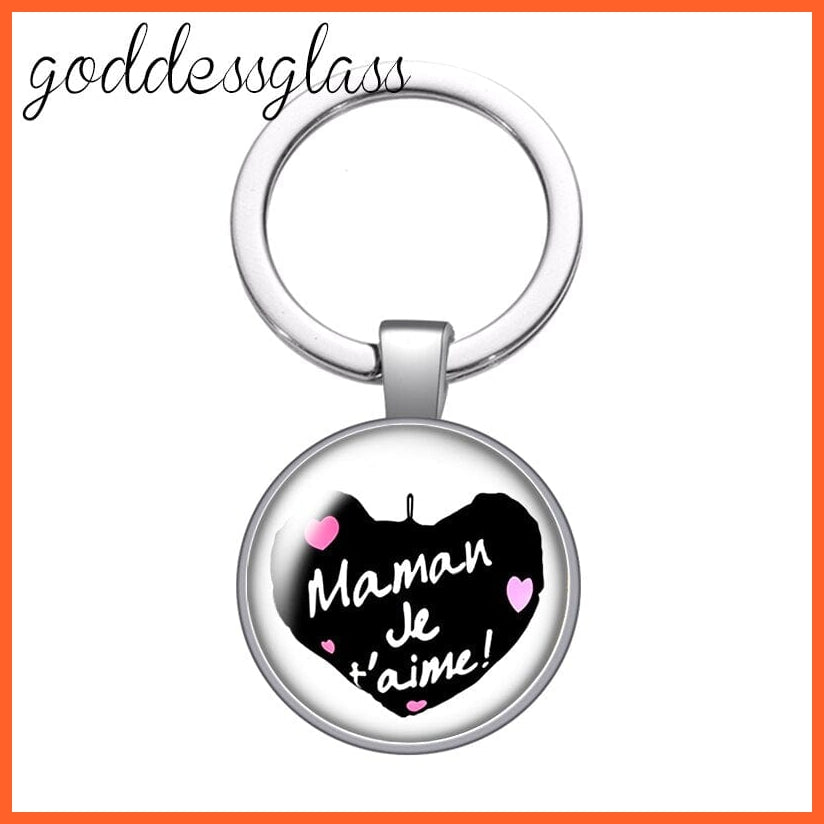 whatagift.com.au Mum Glass Cabochon Keychain For Mother's day Gift