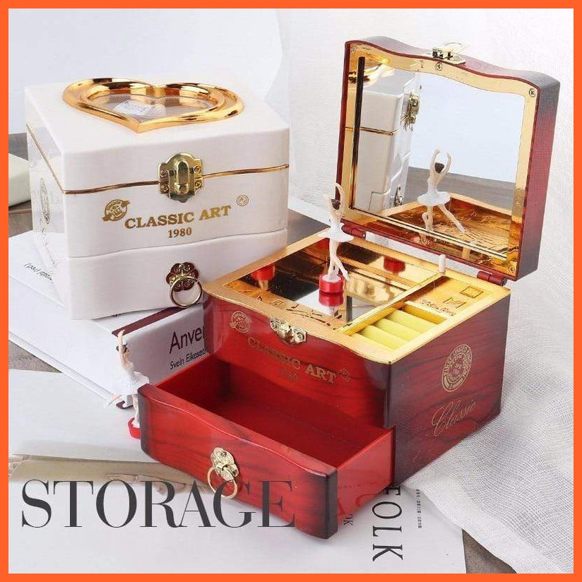 Musical Jewellery Storage Box With Dancing Ballerina | whatagift.com.au.