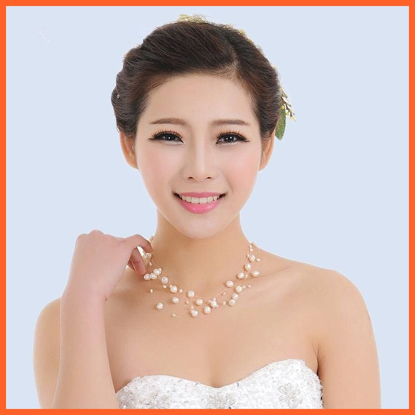 whatagift.com.au Natural Freshwater Pearl Necklace For Women  | Pearl Layered Choker