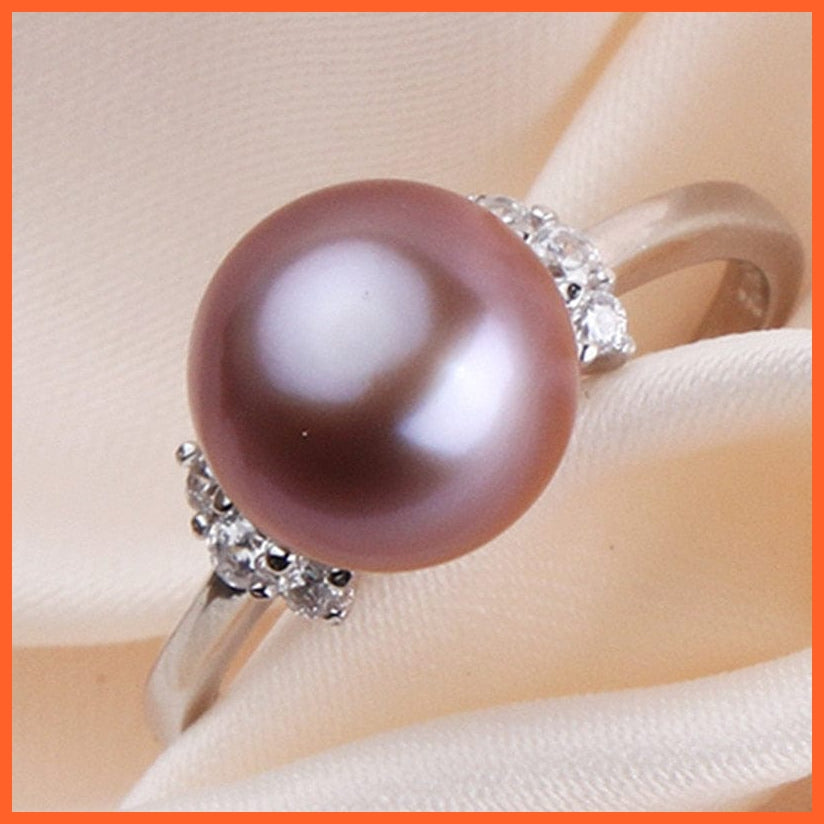 whatagift.com.au Natural Freshwater Pearl Silver Jewelry Rings For Women
