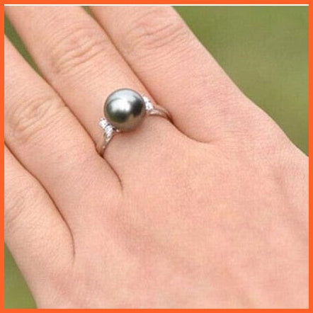 whatagift.com.au Natural Freshwater Pearl Silver Jewelry Rings For Women