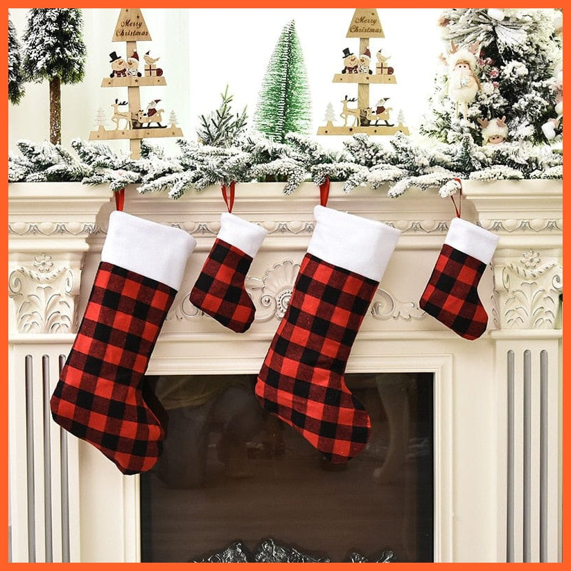 whatagift.com.au Navidad Christmas Stocking Santa Sacks Gift Christmas Decorations for Home Candy Bag Hanging Xmas Tree Ornament New Year 2023