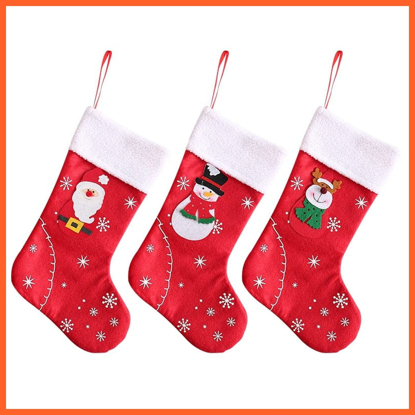 whatagift.com.au Navidad Christmas Stocking Santa Sacks Gift Christmas Decorations for Home Candy Bag Hanging Xmas Tree Ornament New Year 2023