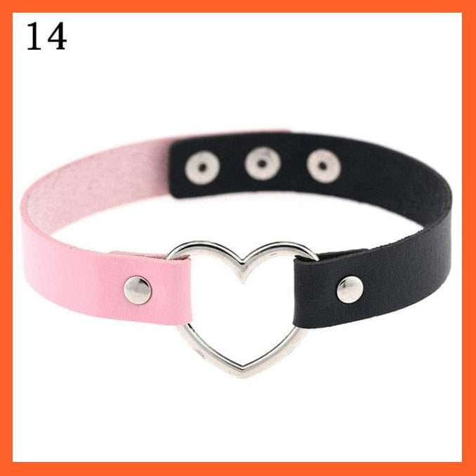 whatagift.com.au necklace 14 Copy of Leather Heart Choker Necklace For Women