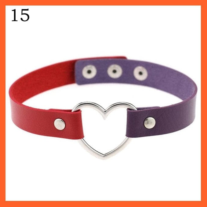 whatagift.com.au necklace 15 Copy of Leather Heart Choker Necklace For Women