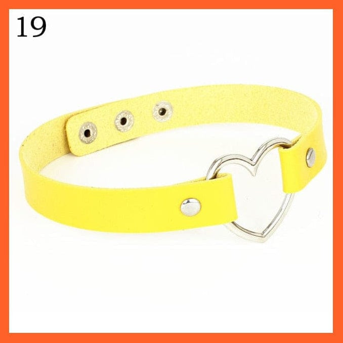 whatagift.com.au necklace 19 Copy of Leather Heart Choker Necklace For Women