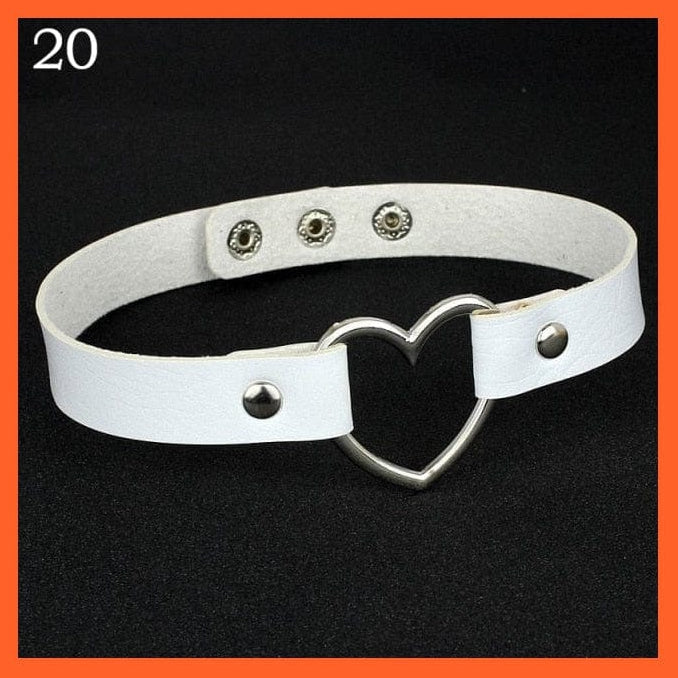 whatagift.com.au necklace 20 Copy of Leather Heart Choker Necklace For Women
