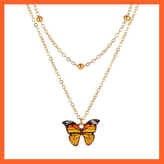whatagift.com.au necklace 7796 Vintage Multilayer Butterfly Moon Star Pendant Choker For Women