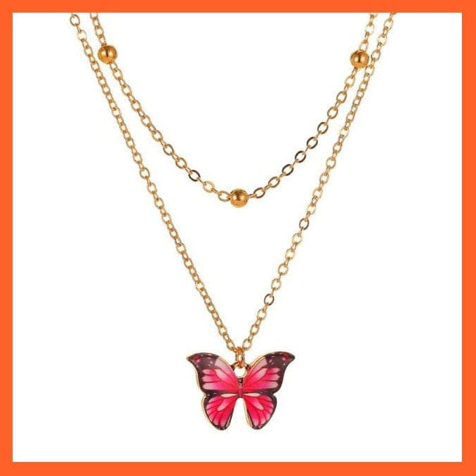 whatagift.com.au necklace 7797 Vintage Multilayer Butterfly Moon Star Pendant Choker For Women