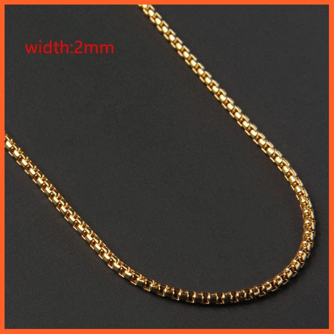 Gold Silver Black Classic Rope Chain Necklace For Men | whatagift.com.au.