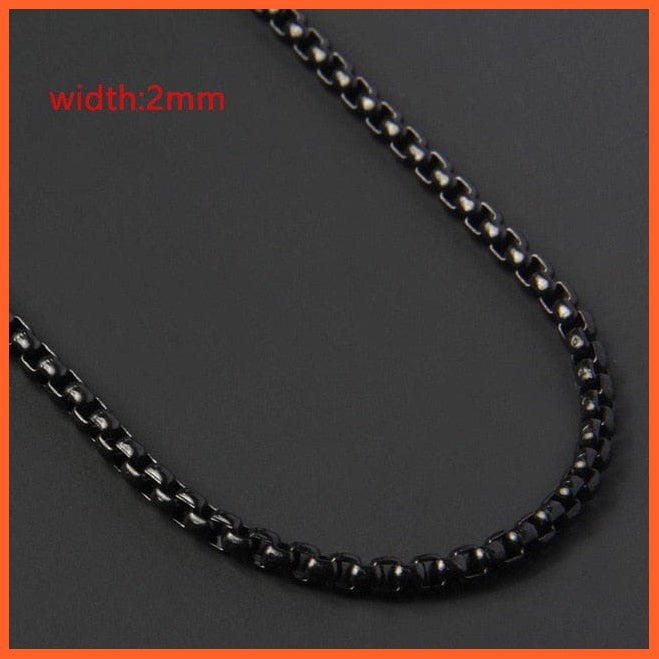 Gold Silver Black Classic Rope Chain Necklace For Men | whatagift.com.au.