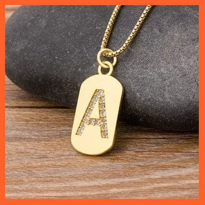 whatagift.com.au necklace A Gold Plated Initial 26 Letters Pendent Necklace | Best Gift For Women