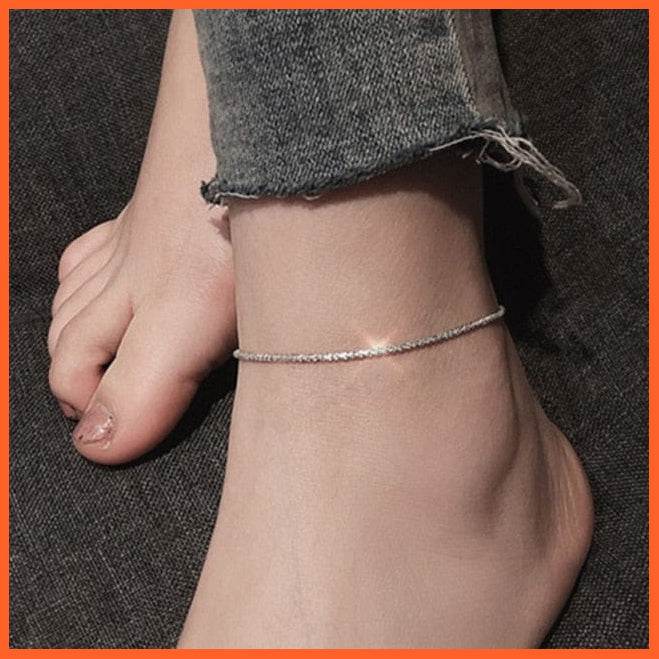 Sparkling Silver Color Elegant Clavicle Chain Choker, Earring, Bracelet, Anklet For Women | whatagift.com.au.