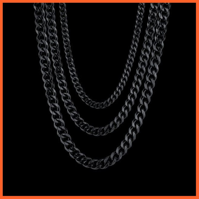 Men Women Black Gold Link Chain Chokers Solid Metal Jewellery | whatagift.com.au.