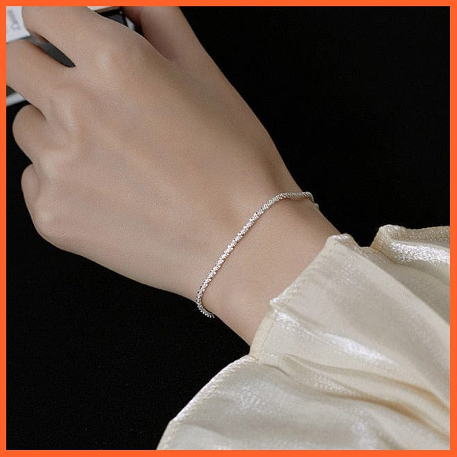 Sparkling Silver Color Elegant Clavicle Chain Choker, Earring, Bracelet, Anklet For Women | whatagift.com.au.