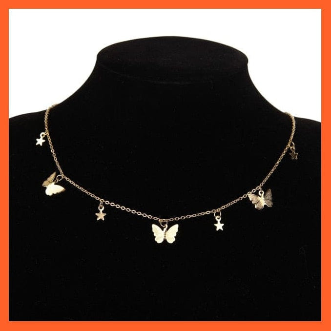 whatagift.com.au necklace butterflies star 2 Copy of Vintage Multilayer Pendant Butterfly Moon Star Necklace For Women