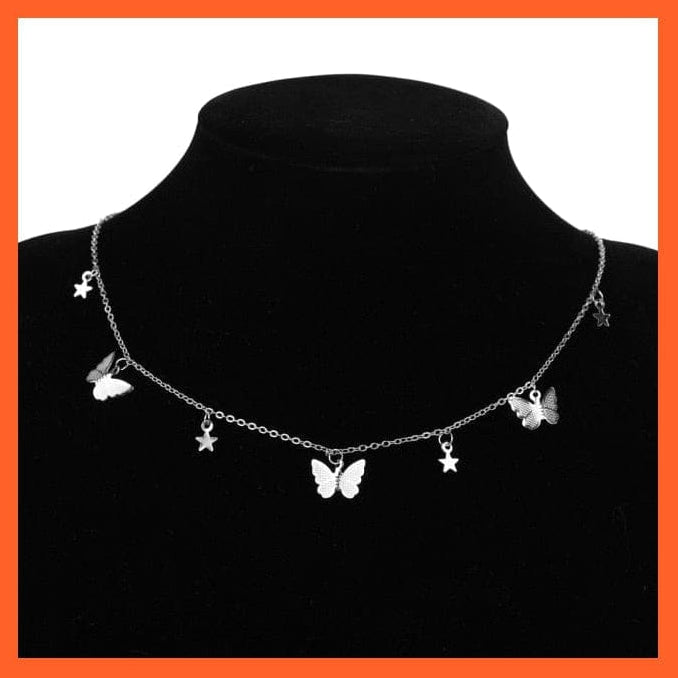 whatagift.com.au necklace butterflies star Copy of Vintage Multilayer Pendant Butterfly Moon Star Necklace For Women