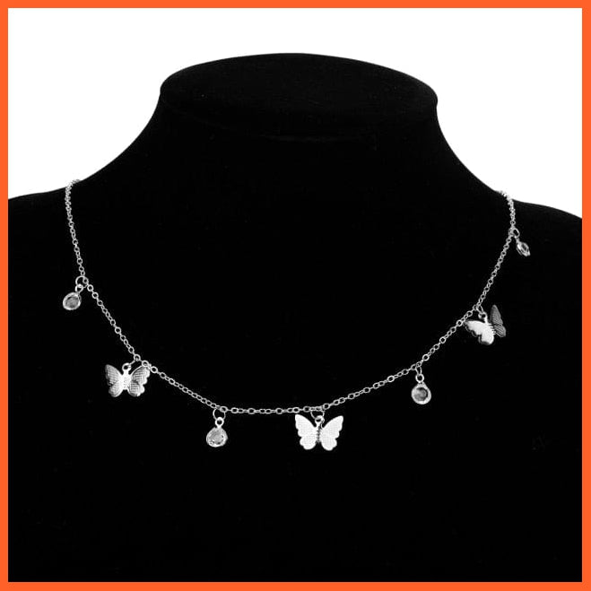 Vintage Multilayer Pendant Butterfly Moon Star Necklace For Women | whatagift.com.au.