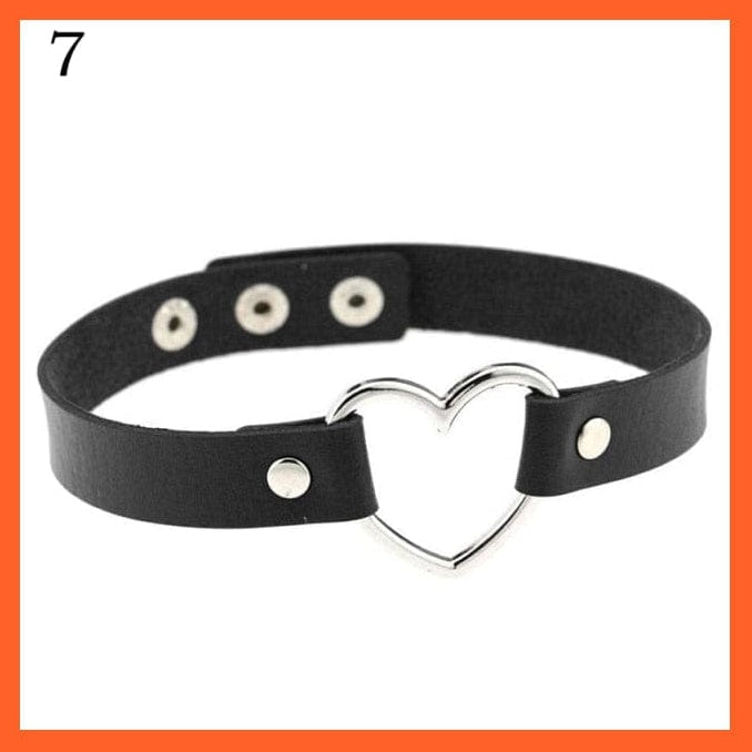 whatagift.com.au necklace Copy of Leather Heart Choker Necklace For Women