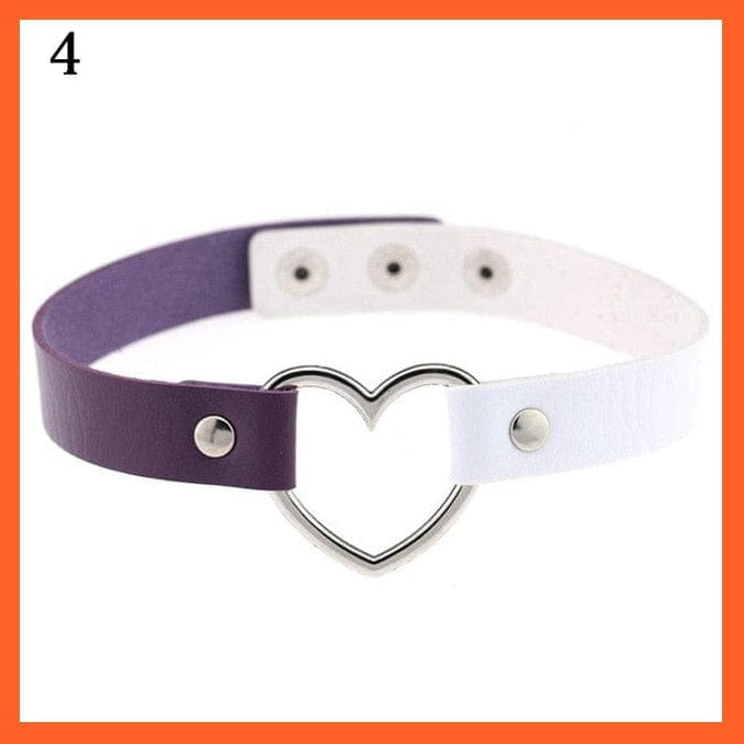 whatagift.com.au necklace Copy of Leather Heart Choker Necklace For Women