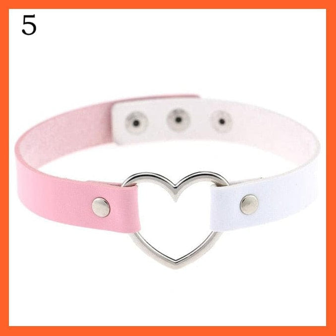 whatagift.com.au necklace Copy of Leather Heart Choker Necklace For Women