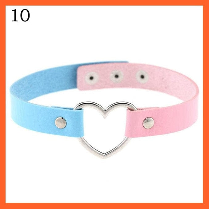 whatagift.com.au necklace Copy of Leather Heart Choker Necklace For Women