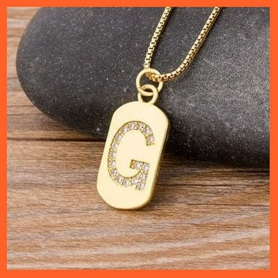 whatagift.com.au necklace G Gold Plated Initial 26 Letters Pendent Necklace | Best Gift For Women