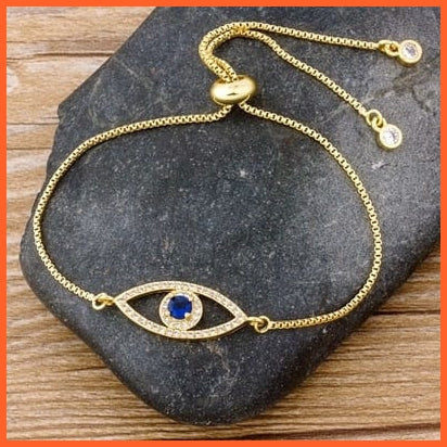 Classic Evil Eye Pendant Bracelet | Copper Zirconia Made Evil Eye Bracelet | whatagift.com.au.
