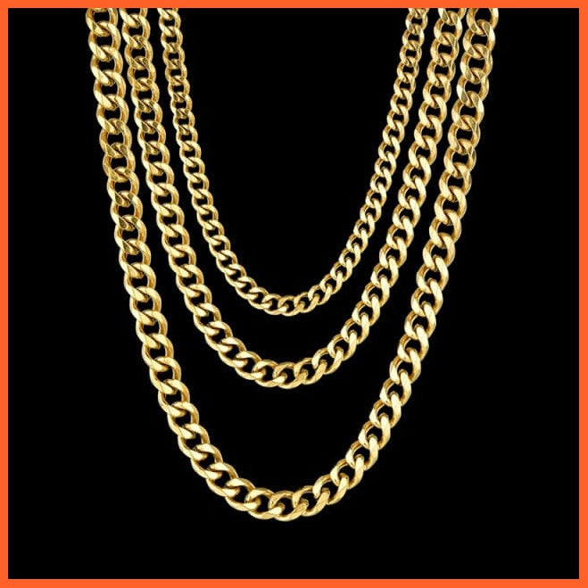 Men Women Black Gold Link Chain Chokers Solid Metal Jewellery | whatagift.com.au.