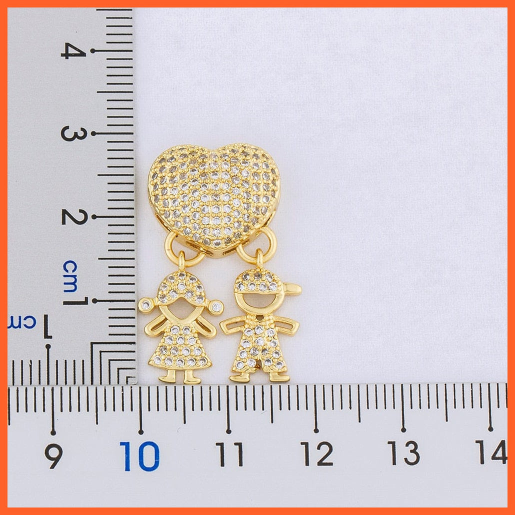 Gold Color Heart Shape Girl Boy Pendant Chain Necklaces | whatagift.com.au.