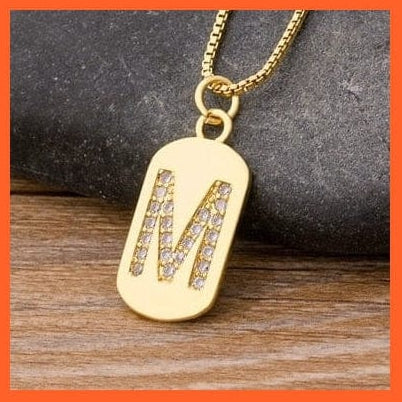 whatagift.com.au necklace Gold Plated Initial 26 Letters Pendent Necklace | Best Gift For Women