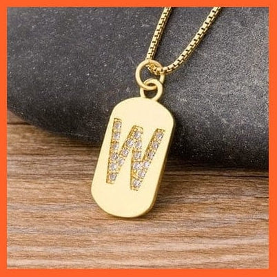 whatagift.com.au necklace Gold Plated Initial 26 Letters Pendent Necklace | Best Gift For Women