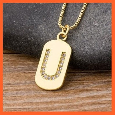 whatagift.com.au necklace Gold Plated Initial 26 Letters Pendent Necklace | Best Gift For Women