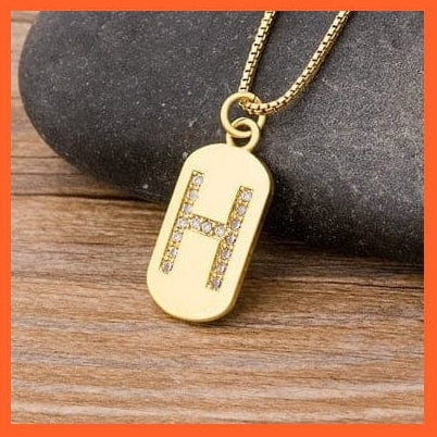 whatagift.com.au necklace H Gold Plated Initial 26 Letters Pendent Necklace | Best Gift For Women