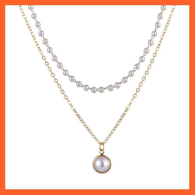whatagift.com.au necklace IPA0890-1 Thick Chain Toggle Clasp Chain Necklaces | Mixed Linked Circle Necklaces For Women