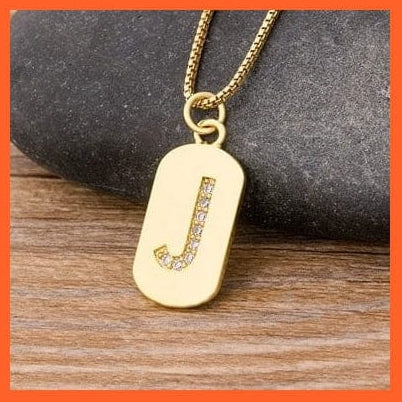 whatagift.com.au necklace J Gold Plated Initial 26 Letters Pendent Necklace | Best Gift For Women