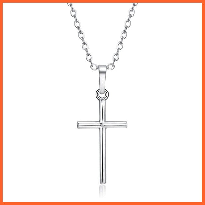 Unisex Cross Pendants Gold Black Color Chain Necklace Jewelry | whatagift.com.au.