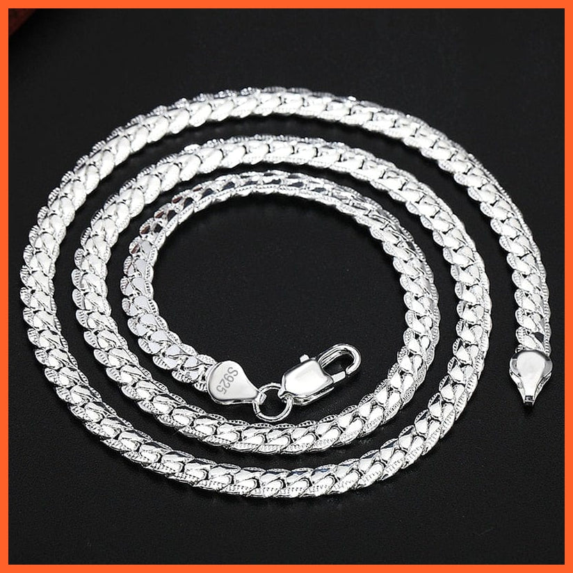 Unisex Sterling Silver Color Chain Necklace | whatagift.com.au.