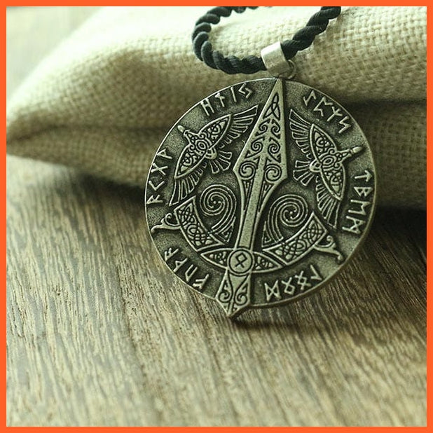 Viking Celt Three Raven Norse Letter Symbol Necklace | whatagift.com.au.