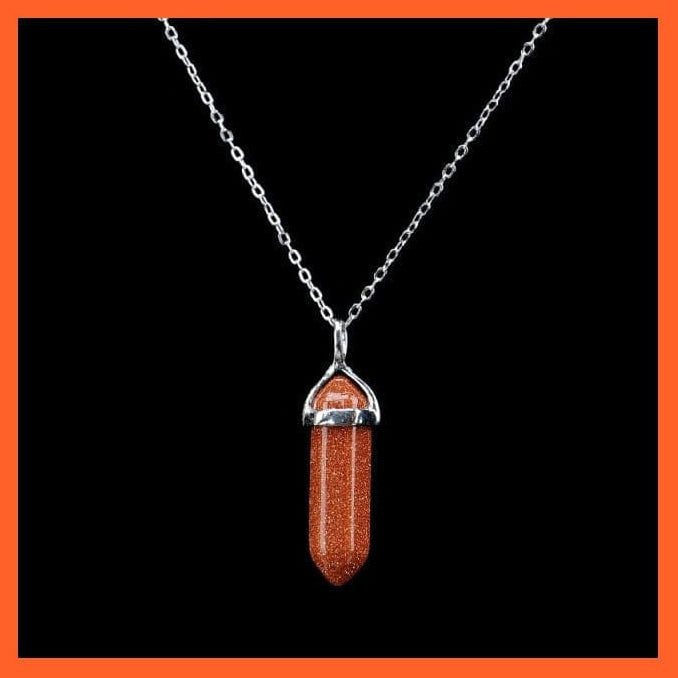 whatagift.com.au Necklaces 10 Hexagonal Opal Tiger Eye Rose Crystal Pendant Necklace