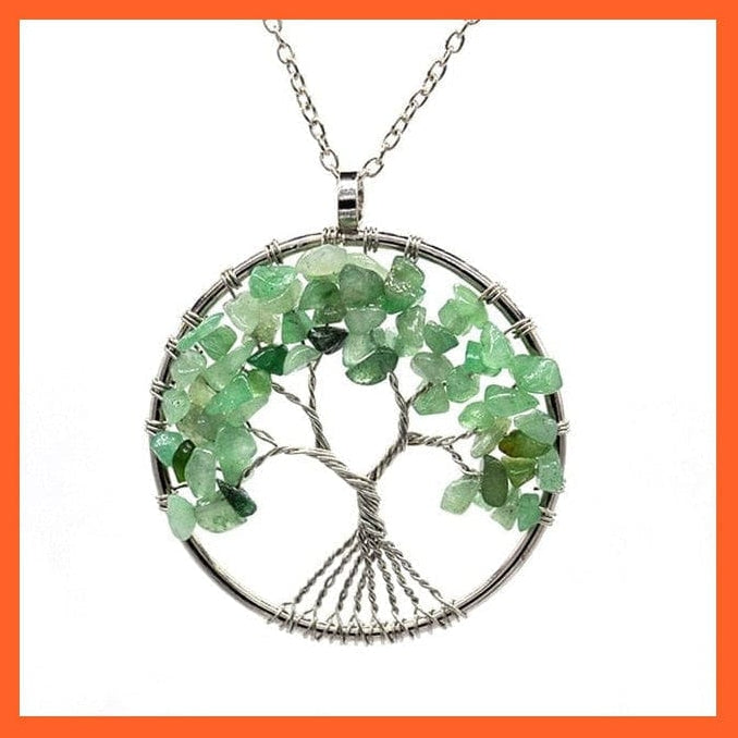 whatagift.com.au Necklaces 7 Chakras Gemstone Natural Healing Crystals Tree Of Life Pendant Necklace