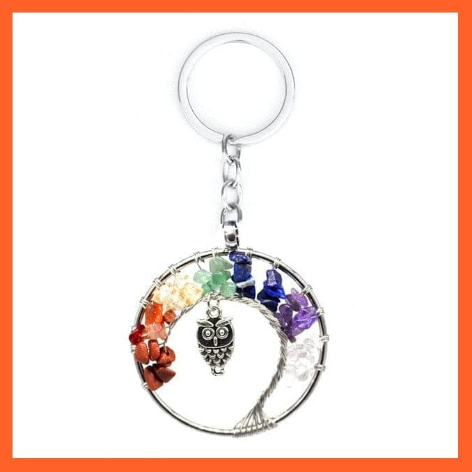 whatagift.com.au Necklaces 7 Chakras Gemstone Natural Healing Crystals Tree Of Life Pendant Necklace