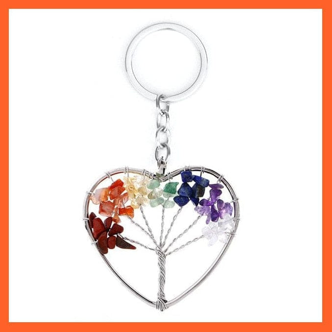 whatagift.com.au Necklaces 7 Chakras Gemstone Natural Healing Crystals Tree Of Life Pendant Necklace