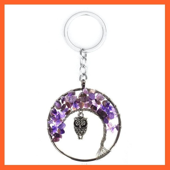 whatagift.com.au Necklaces 7 Chakras Gemstone Natural Healing Crystals Tree Of Life Pendant Necklace