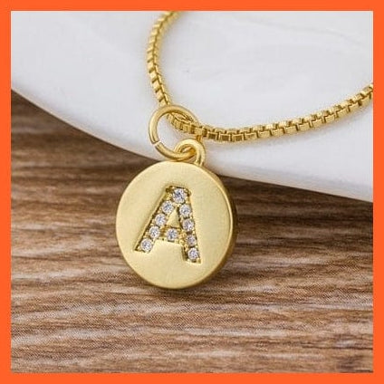 whatagift.com.au Necklaces A Copy of Gold Plated Luxury A-Z Initial Letters Pendant Chain Necklaces