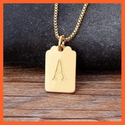 whatagift.com.au Necklaces A Gold Pendant Initial 26 Letters Pendent Necklace | Best Gift For Women