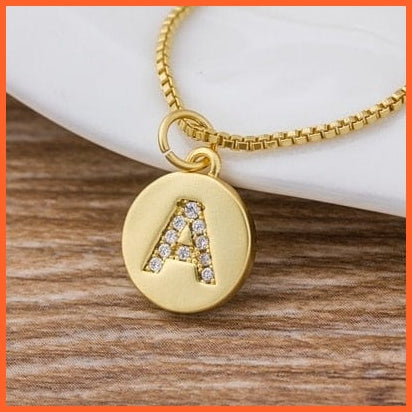 Gold Plated Initial 26 Letters Pendent Necklace | Best Gift For Women | whatagift.com.au.